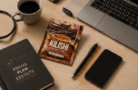 Kilishi pack on an office desk